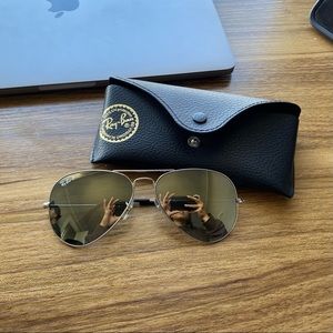 Ray-Ban Polarized Aviator Mirror for Women
